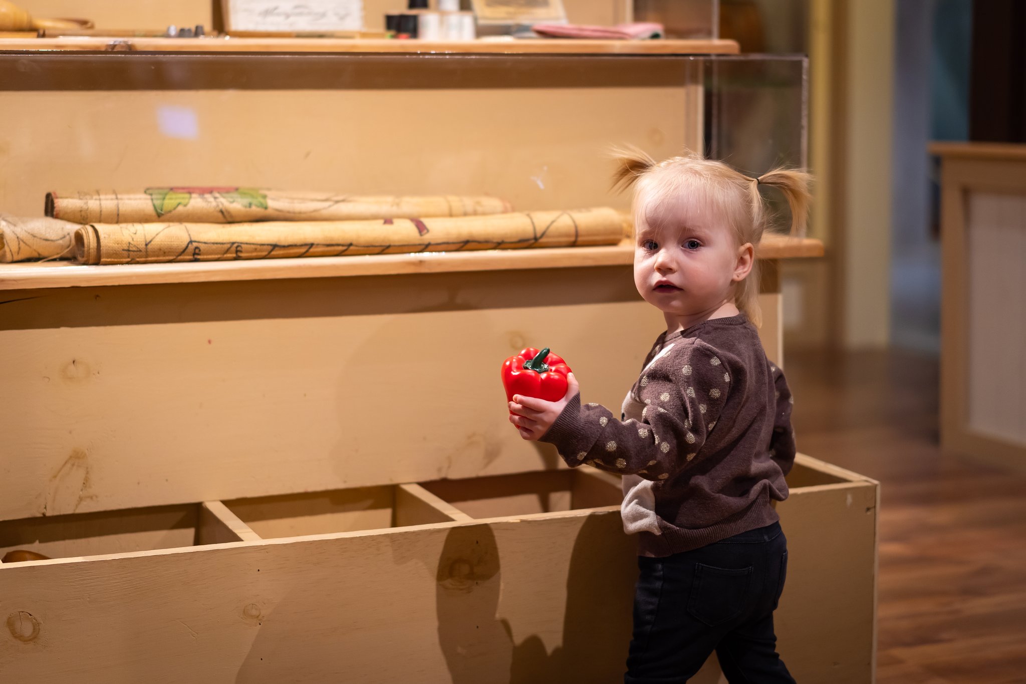 photo of a little girl in the general store