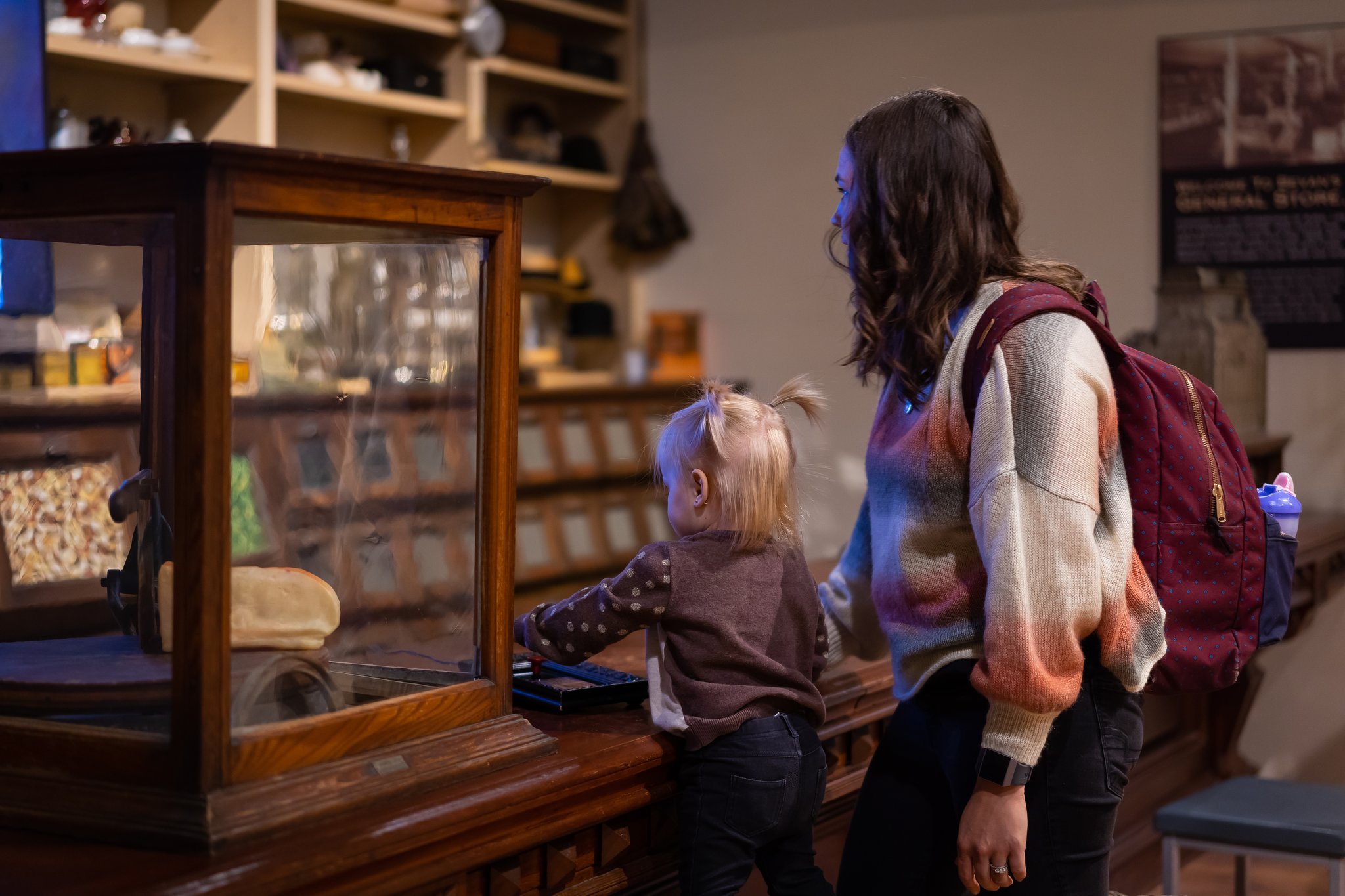 image of a mother and daughter in the general store