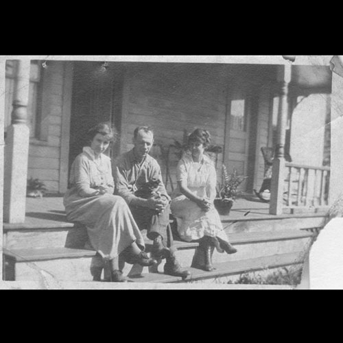 David Milne with wife Patsy and friend