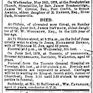 Newspaper Death Notice