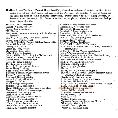 1869 Gazetteer Robert Sutherland