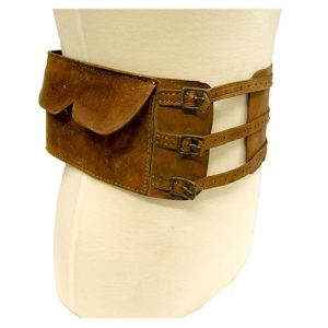 Leather Belt with Side Pockets
