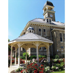 View of gazebo and Victoria Jubilee Hall