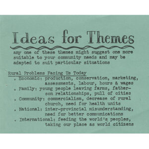 Publication with theme ideas for folk school classes