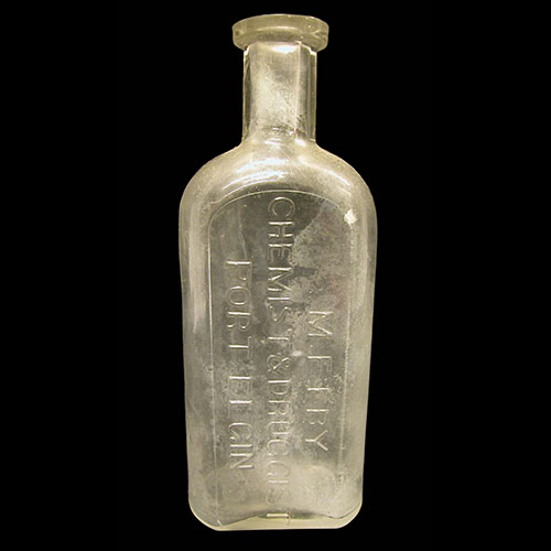 Medicine bottle marked Martin F. Eby