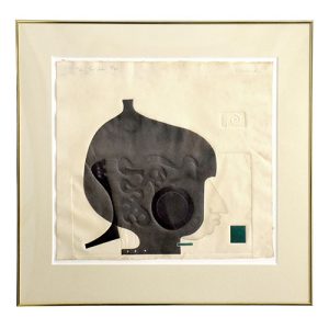 Relief print titled Toy Soldier