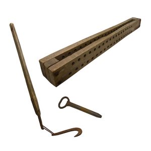 Image showing parts of stump puller - handle long body and pin.