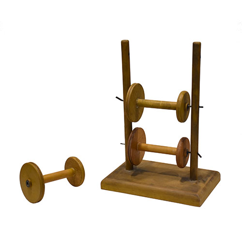 Bobbin caddy with three spools.