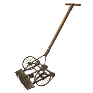 Lawn mower with a chain driving mechanism.