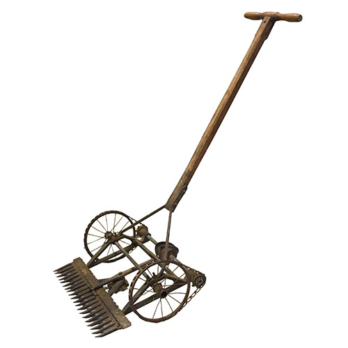 Lawn mower with a chain driving mechanism.