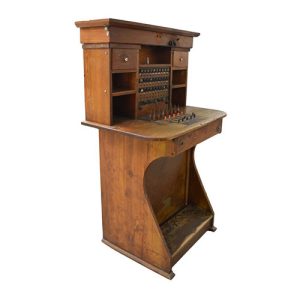 Small telephone switchboard.