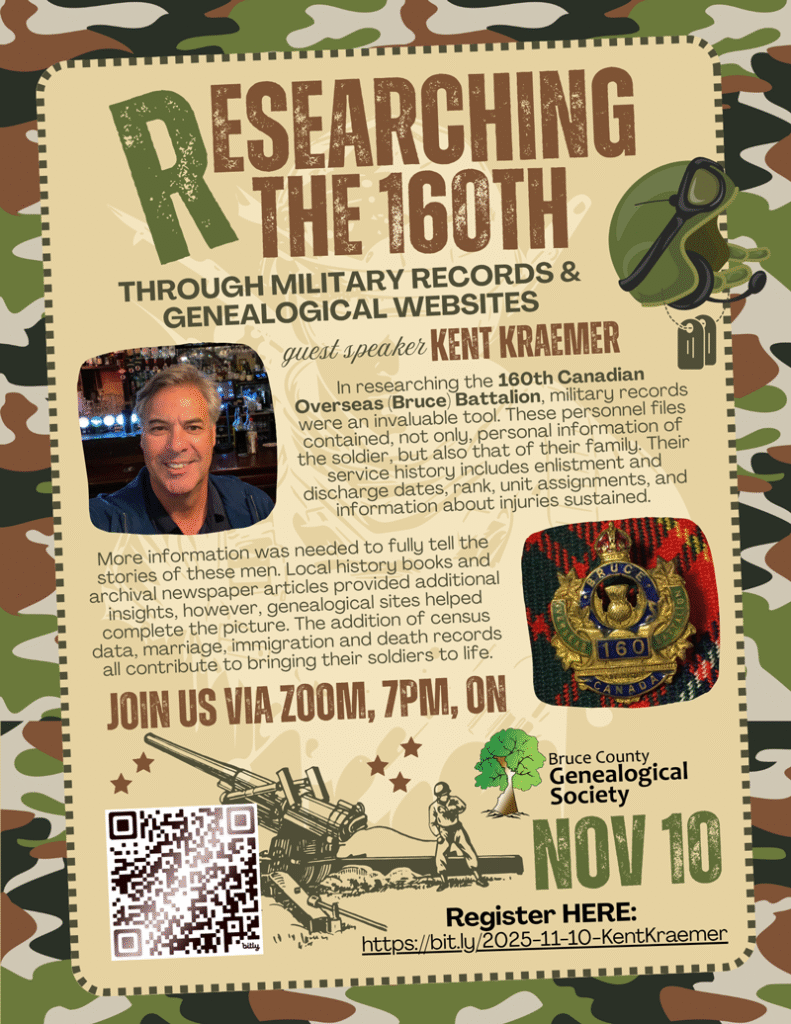 Researching the 160th, Through Military Records & Genealogical Websites With guest speaker, Kent Kraemer