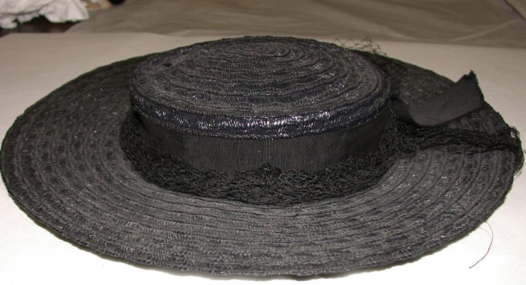 Black Boater Hat